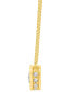ფოტო #3 პროდუქტის Diamond Miracle Plate Bezel Pendant Necklace (1/2 ct. t.w.) in 14k Gold, 16" + 2" extender in 14k Two-Tone Gold