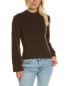 Фото #1 товара Rebecca Taylor Quilted Velvet Sweater Women's Brown Xs