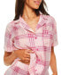 ფოტო #2 პროდუქტის Women's Lucero Short Sleeve Top & Shorts Pajama Set