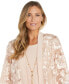Women's Embroidered Lace Jacket & Necklace Dress