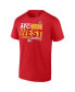 ფოტო #3 პროდუქტის Men's Red Kansas City Chiefs 2023 AFC West Division Champions Big and Tall T-shirt