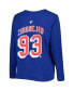 ფოტო #3 პროდუქტის Women's Mika Zibanejad Blue New York Rangers Plus Size Name and Number Long Sleeve T-shirt