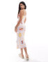 Miss Selfridge postcard print square neck cami maxi dress Postkartendruck, L - EU 44-46 - фото #3