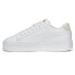 Puma Smash V3 Laser Cut Platform Lace Up Womens White Sneakers Casual Shoes 389