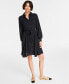 Women's Long-Sleeve Belted Shirtdress, Created for Macy's