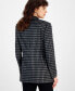 Women's Knit-Jacquard Open-Front Long-Sleeve Blazer, Created for Macy's