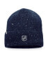 Фото #2 товара Men's Navy Columbus Blue Jackets Authentic Pro Rink Pinnacle Cuffed Knit Hat