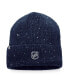 ფოტო #2 პროდუქტის Men's Navy Columbus Blue Jackets Authentic Pro Rink Pinnacle Cuffed Knit Hat