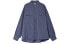 Фото #1 товара Рубашка мужская AMBUSH SS21 полосатая с китайским воротником, с длинным рукавом, с чистыми цветами, синего цвета