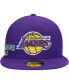 ფოტო #3 პროდუქტის Men's Purple Los Angeles Lakers Stateview 59FIFTY Fitted Hat