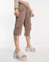 Фото #1 товара Jaded London low rise cargo shorts in taupe