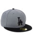 Los Angeles Dodgers Basic Gray Black 59FIFTY Fitted Cap