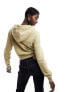 Фото #8 товара Cotton:On cropped quarter zip fleece in washed light sand