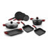 Non-stick frying pan BRA A411224 Black Red Stainless steel Aluminium