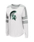 Women's White Michigan State Spartans Trey Dolman Long Sleeve T-shirt