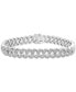 ფოტო #1 პროდუქტის Men's Diamond Curb Link Bracelet (1 ct. t.w.) in Sterling Silver