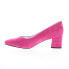 Фото #3 товара David Tate Creative Womens Pink Leather Slip On Block Heels Shoes 9