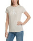 Фото #1 товара Women's Crewneck Short-Sleeve Foiled-Logo T-Shirt
