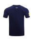 Men's Navy Michigan Wolverines Script Tail T-shirt