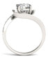 ფოტო #4 პროდუქტის Moissanite Round Swirl Engagement Ring (1-3/4 ct. t.w. Diamond Equivalent) in 14k White Gold