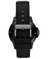 ფოტო #5 პროდუქტის Men's Minimal Sport Automatic Black Silicone Strap Watch 45mm