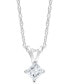 ფოტო #1 პროდუქტის Princess-Cut Diamond Pendant Necklace in 10k Yellow or White Gold (1/4 ct. t.w.)