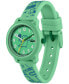 Kid's Green Printed Silicone Strap Watch 33mm