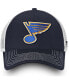 Фото #3 товара Men's Navy St. Louis Blues Core Primary Logo Trucker Snapback Hat