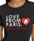 ფოტო #10 პროდუქტის Women's Love From Paris Graphic T-Shirt