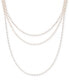 Rhinestone Layered Tennis Necklace, 16" + 2" extender