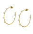 Luxury gold-plated earrings with clear Creole SAUP07 crystals