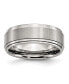 ფოტო #1 პროდუქტის Stainless Steel Polished Brushed Center 8mm Edge Band Ring