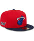 Фото #1 товара Men's Red, Navy Miami Heat 59FIFTY Fitted Hat