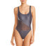 Solid & Striped Womens Illusion Lined One-Piece Swimsuit Black , Size Small