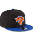 Men's Black, Blue New York Knicks 2-Tone 9FIFTY Adjustable Snapback Hat
