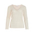 VILA Chikka Lace Long Sleeve V Neck T-Shirt