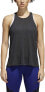 Фото #1 товара Adidas 176500 Womens Running Open Back Tank Top Black/White Size Small