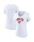 ფოტო #2 პროდუქტის Women's White Virginia Tech Hokies Evergreen Campus V-Neck T-shirt