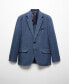 Фото #1 товара Men's 100% Herringbone Linen Slim Fit Suit Jacket