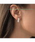 ფოტო #2 პროდუქტის Cubic Zirconia Two-Tone Pave Diamond-Cut Hoop Earrings