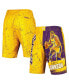 ფოტო #2 პროდუქტის Men's Magic Johnson Gold Los Angeles Lakers Hardwood Classics Player Burst Shorts