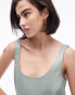 Topshop co-ord scoop neck cami in summer khaki