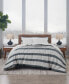 Фото #1 товара French Linen Cotton Wide Stripe 3-pc Duvet Set