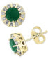 ფოტო #1 პროდუქტის EFFY® Tanzanite (9/10 ct. t.w.) & Diamond (1/3 ct. t.w.) Stud Earrings in 14k White Gold (Also available in Ruby, Emerald & Sapphire)