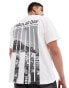 Фото #1 товара Bershka 1998 back printed t-shirt in white