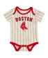 ფოტო #5 პროდუქტის Unisex Infant Navy and Red and Cream Boston Red Sox Future 1 3-Pack Bodysuit Set