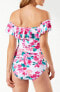 Tommy Bahama 285727 Bougainvillea Off The Shoulder One-Piece Swimsuit, Size 6