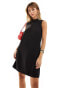 Closet London sleeveless high neck mini dress in black