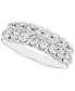 ფოტო #1 პროდუქტის Diamond Three Row Scallop Band (1 ct. t.w.) in 14k White Gold