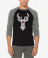 Фото #1 товара Men's Raglan Baseball Santa's Reindeer Word Art T-shirt